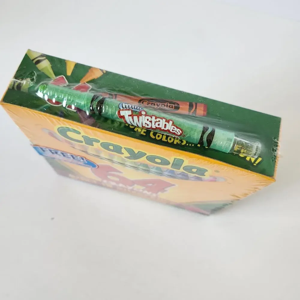 VTG New! Sealed Crayola 64 Crayons Built In Sharpener Twistables Free Sample